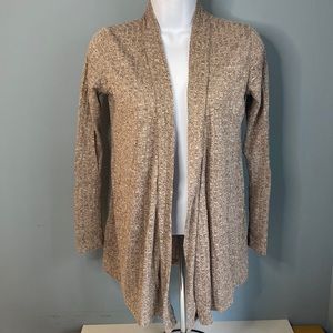 J.M. Fleurette cardigan brown tan knit S